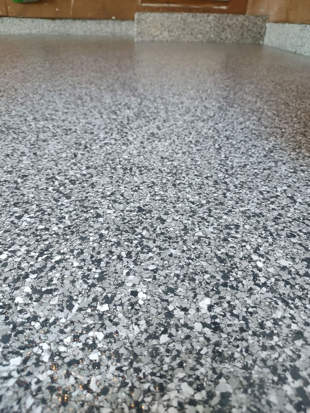 Cracked Garage Floor Gets Slatestone Epoxy Coating in Cold Spring