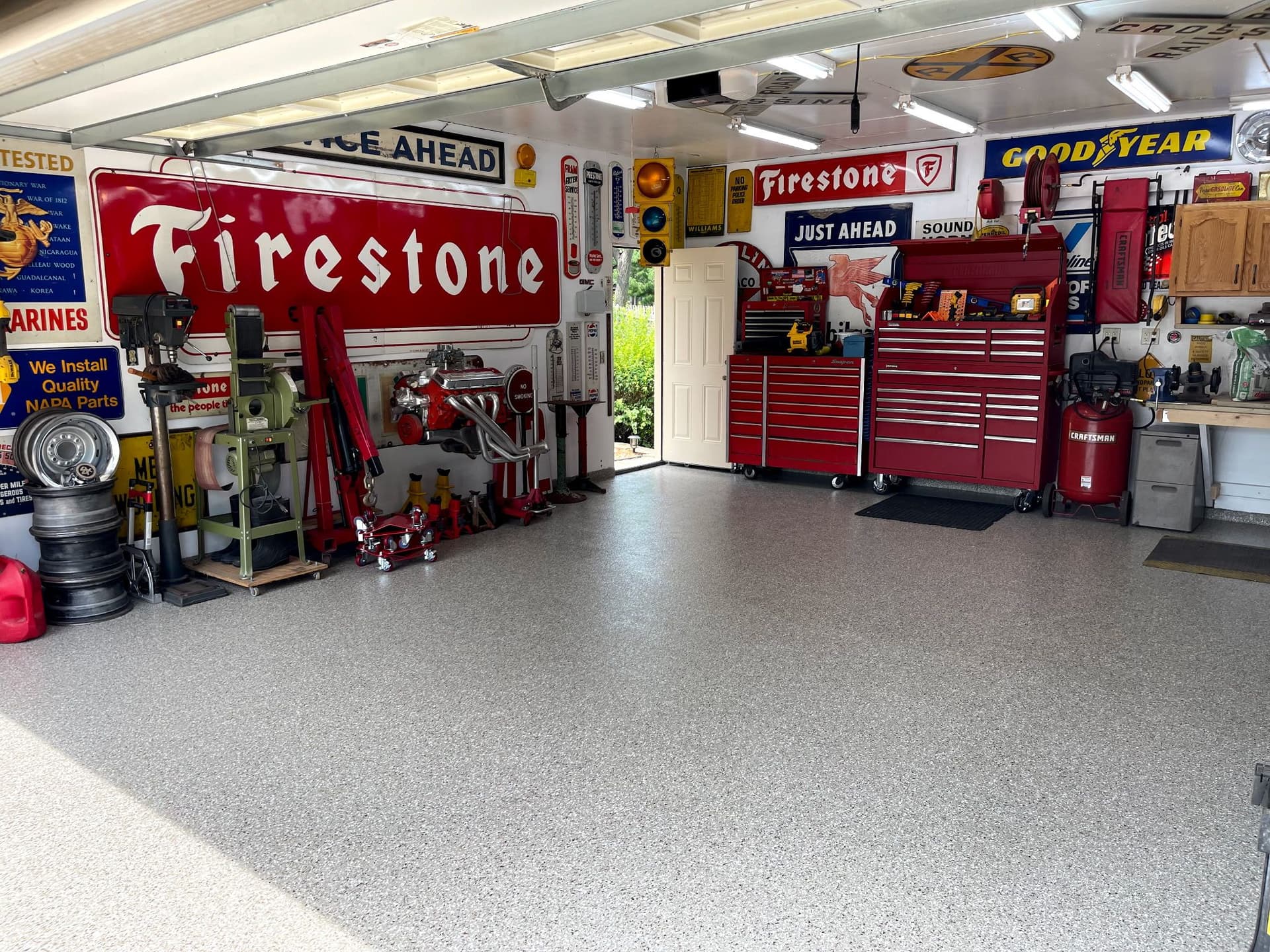 Gallery photos for Pebble Beach Garage Floor Coating That Ties the Whole Space Together: Image #1